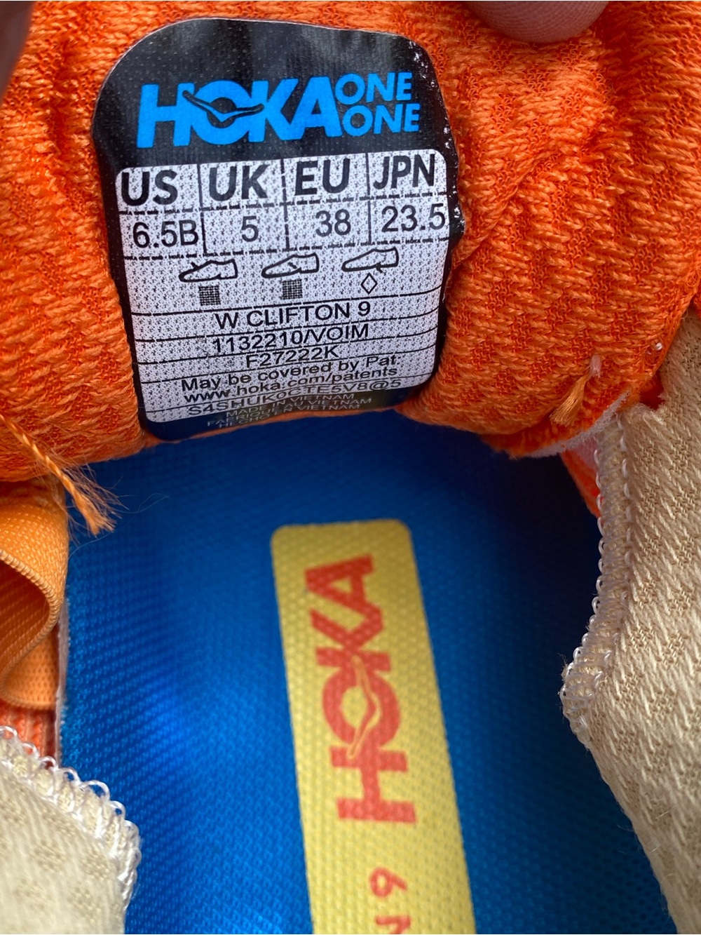 New HOKA one one Clifton 9 Running women Shoes size 6.5 - Picture 9 of 9